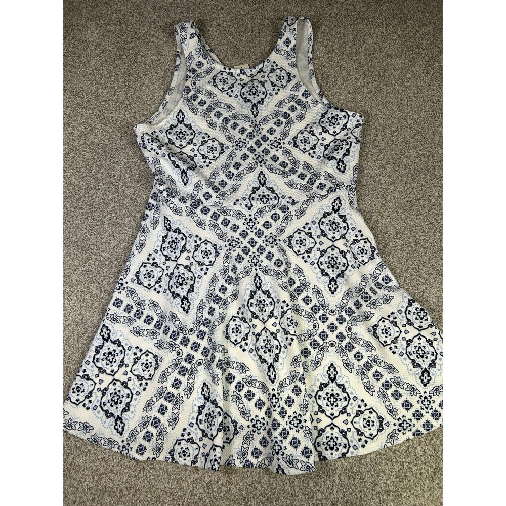 AEROPOSTALE NWT Summer Dress‎ (XL) White &Blue Floral Pattern Lined Sleeveless